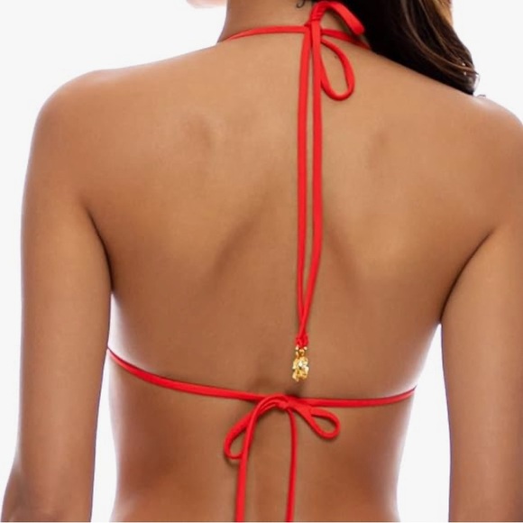 LIKE NEW LULI FAMA hot tropics TRIANGLE brazilian TOP ONLY  in lava red - Picture 3 of 6
